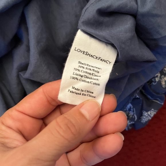 LoveShackFancy Dress Bridget Frayed Maxi in Blue Storm - Picture 7 of 13